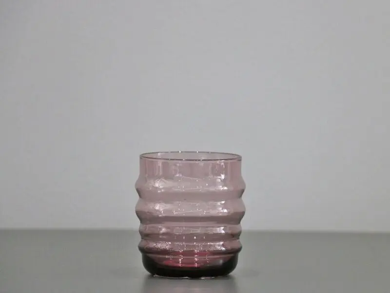 lined purple glass
