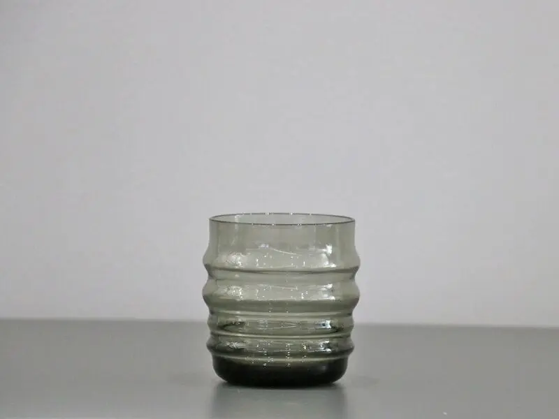 lined grey glass