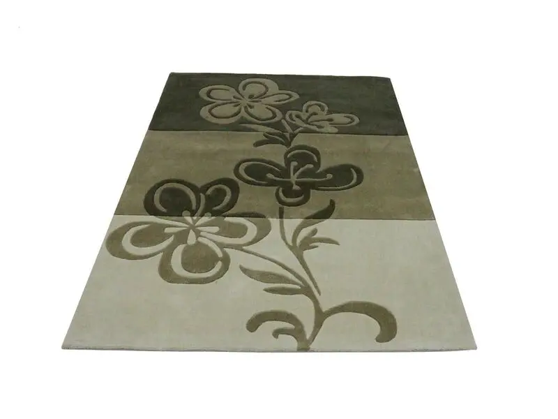 floral kaki rug 160x230 cm