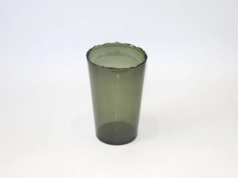 smoked grey glass vase