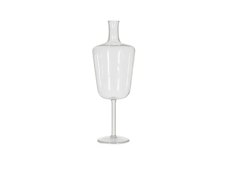 thin glass vase geometric design