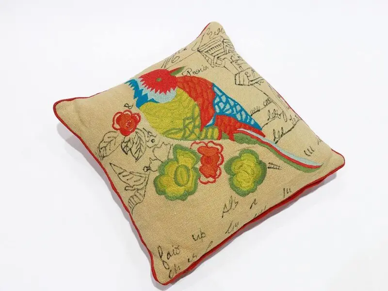 parrot cushion 40x40 cm