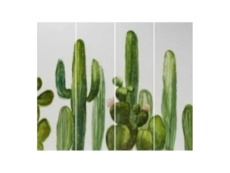 cactus handcraving and painting 120x40x4cm (4pcs)