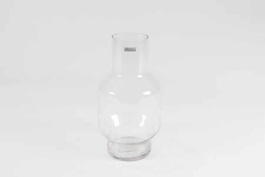 clear geometric vase