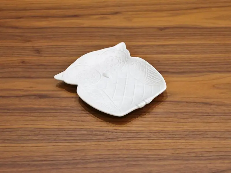 owl design ceramic cookie plate 20cm