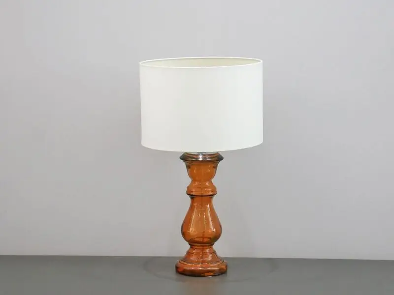 classic orange glass lamp