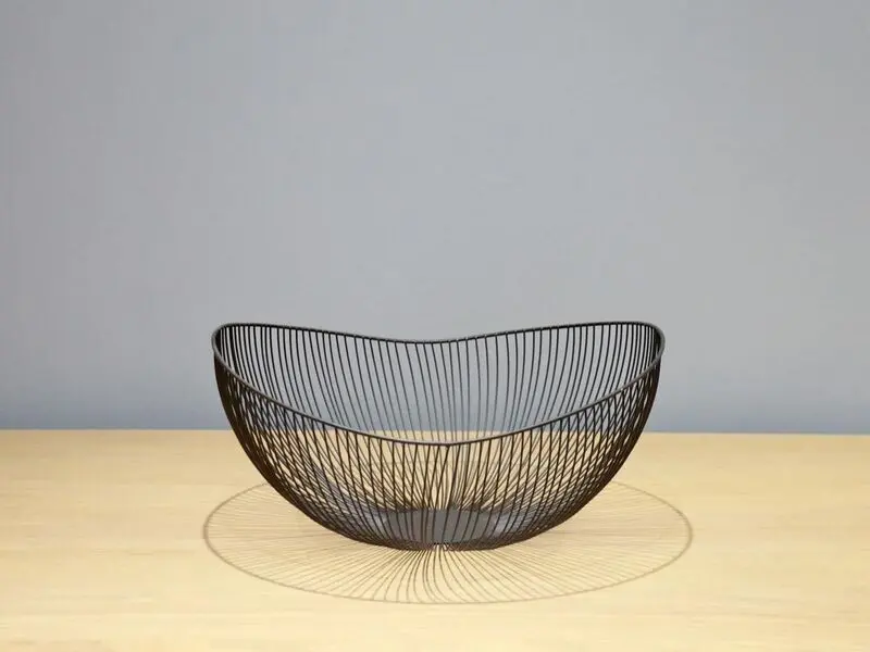 black wired bowl small