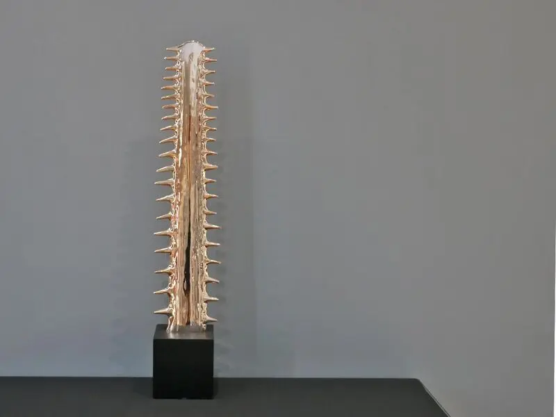 rose gold cactus with black base 62cm