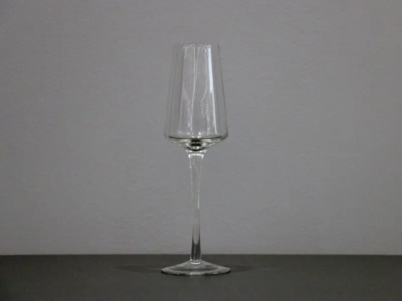 cone-shaped flute glass
