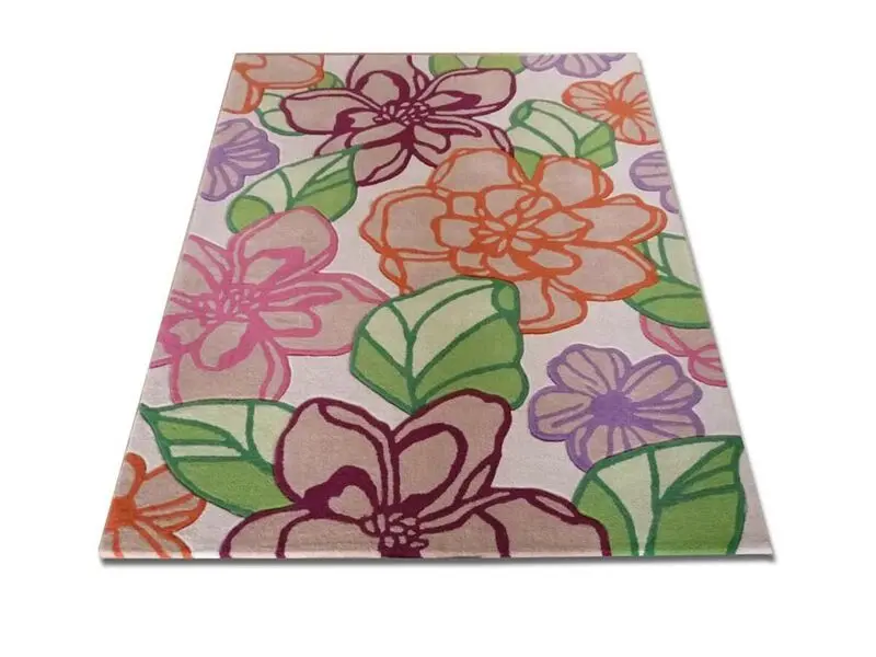 hand-tufted floral rug120x180 cm