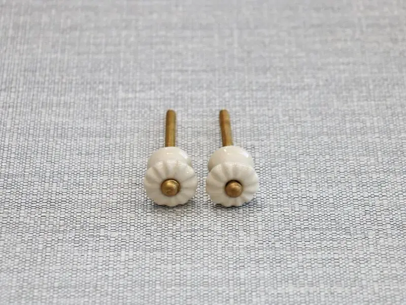 ceramic door knob mini beige