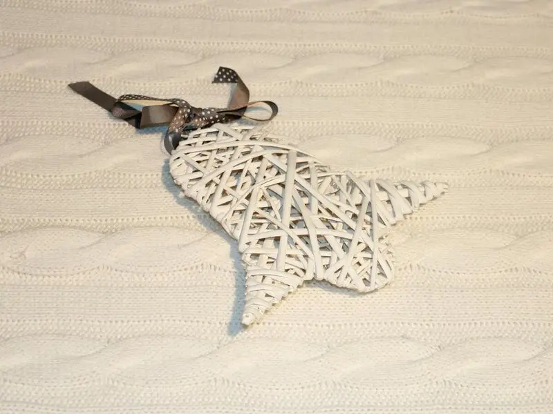 White bell and ribbon