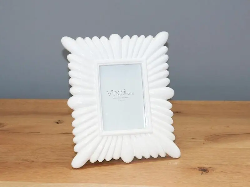glossy white frame