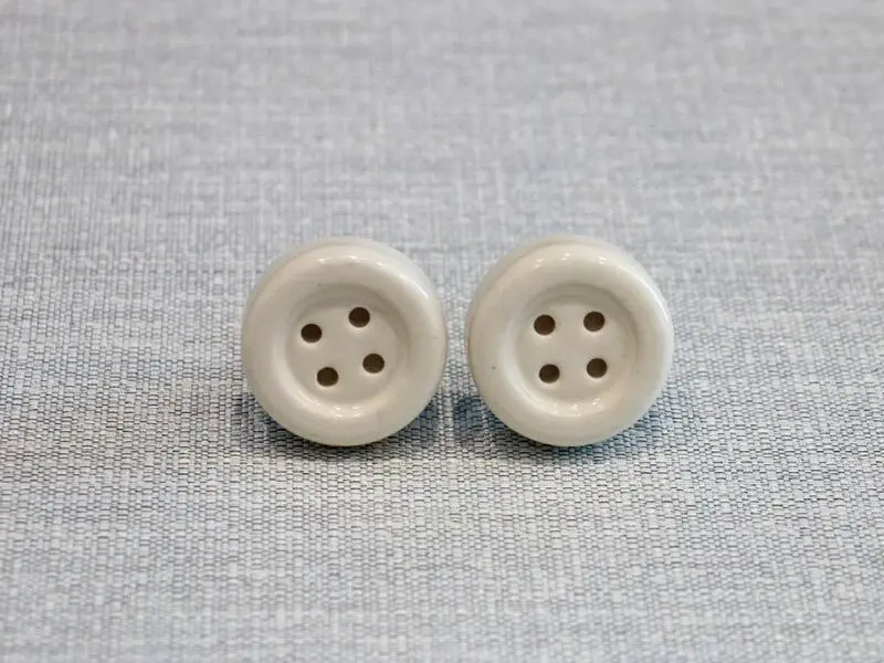 ceramic door knob button design white