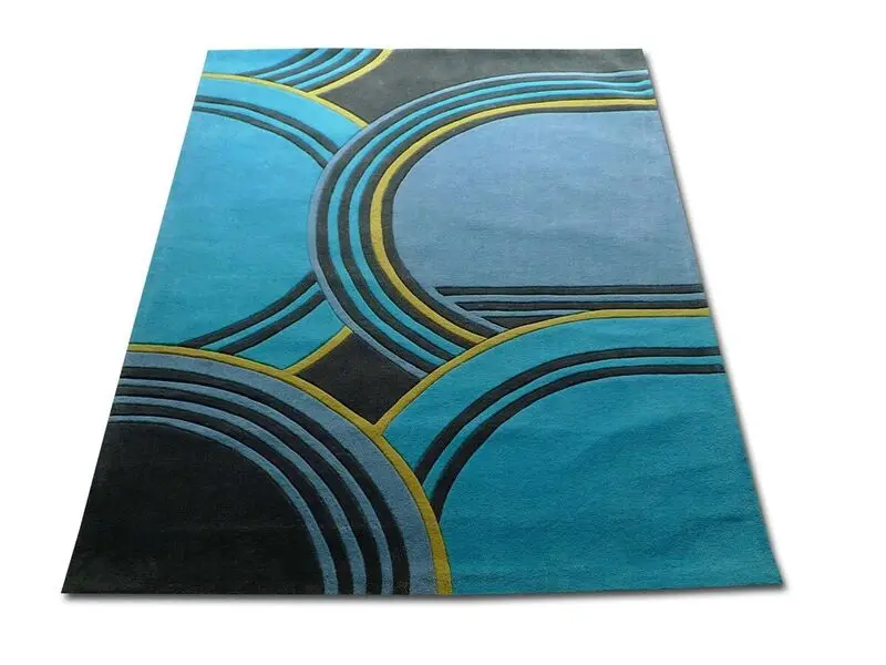 hand-tufted rud in circles 200x300 cm