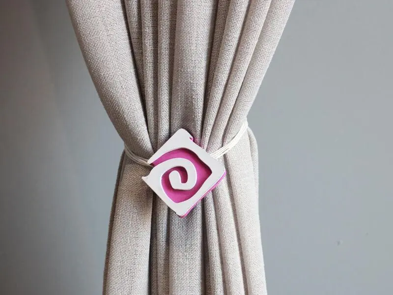 purple magnet curtain tie