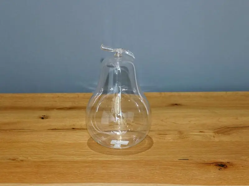 clear glass pear