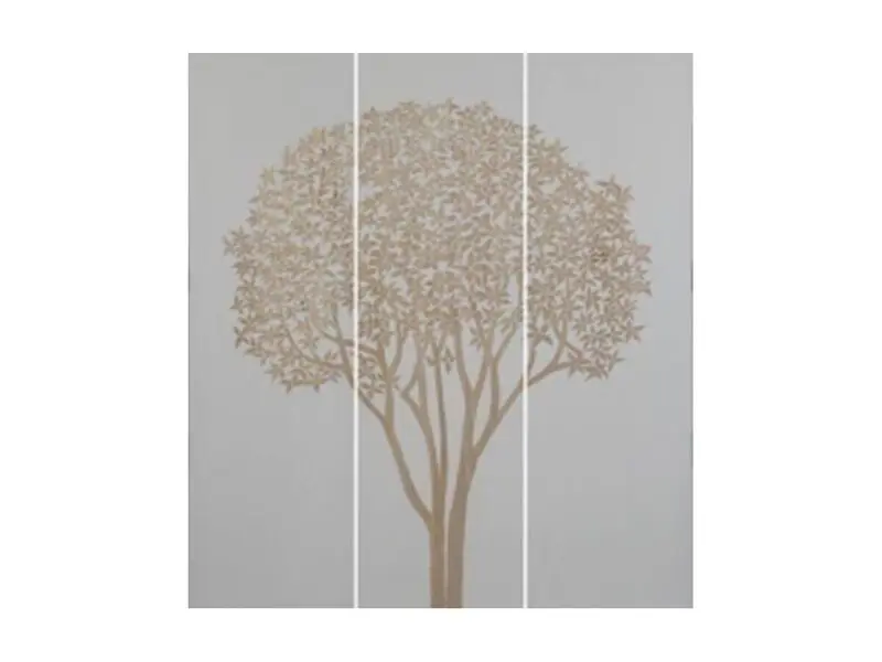 white hand-craved tree 120x40x4cm (3pcs)