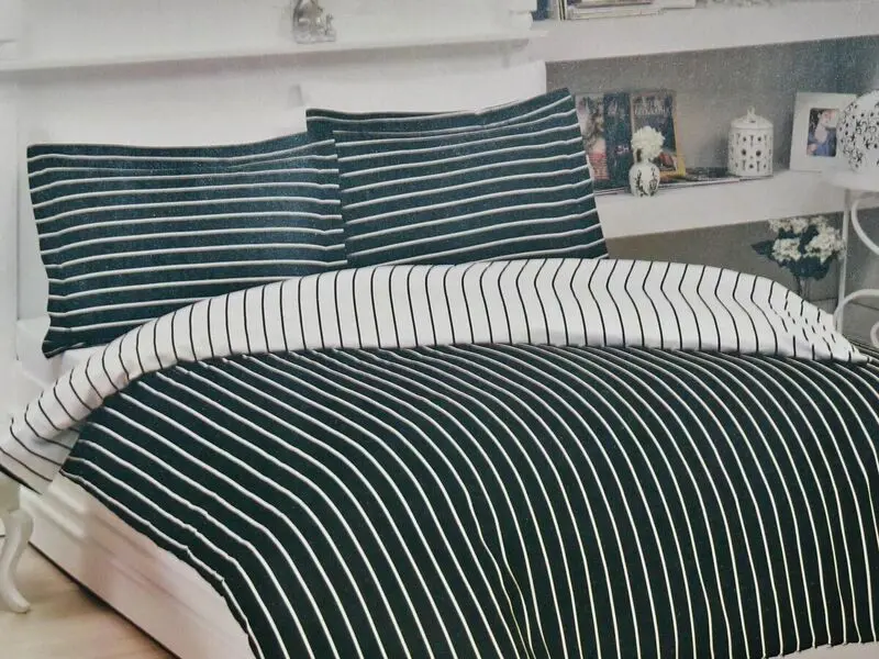 liz black cotton sateen bedware set