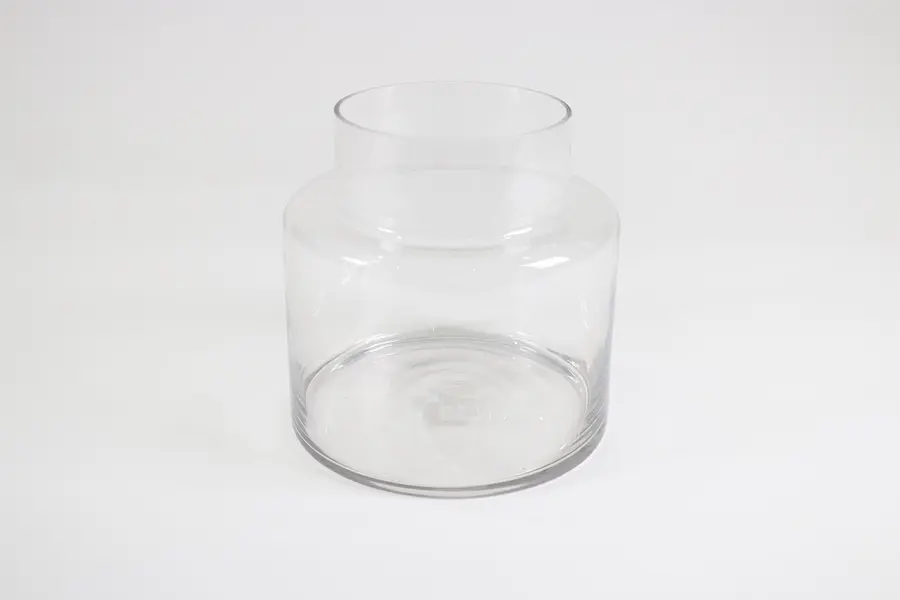 clear glass large vase