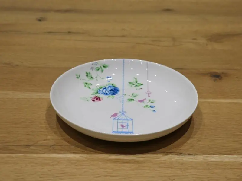 floral salad plate