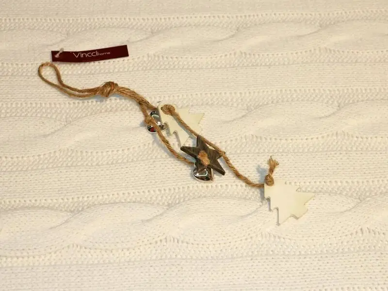 Wooden star with tree and heart