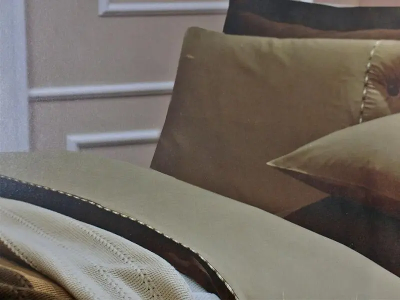 double knitted blanket set brown beige