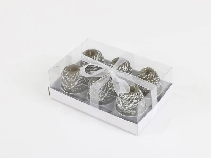 brown mini candles (set of 6)