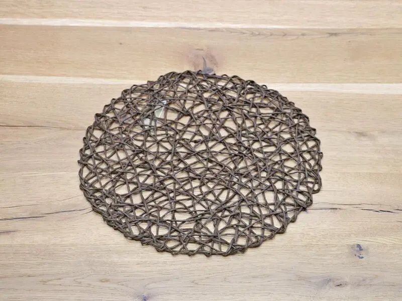 round placemat brown