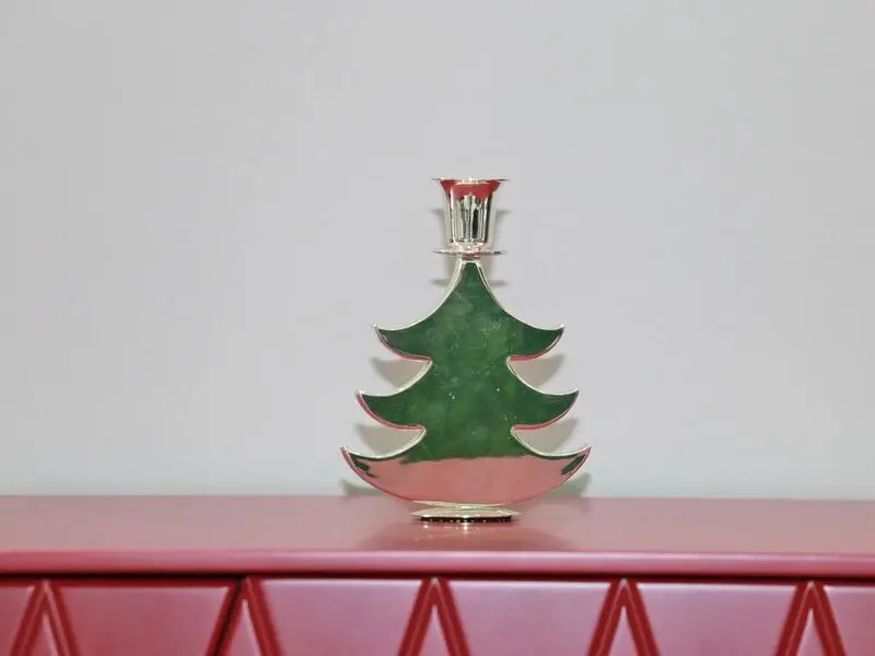 silver candle holder medium