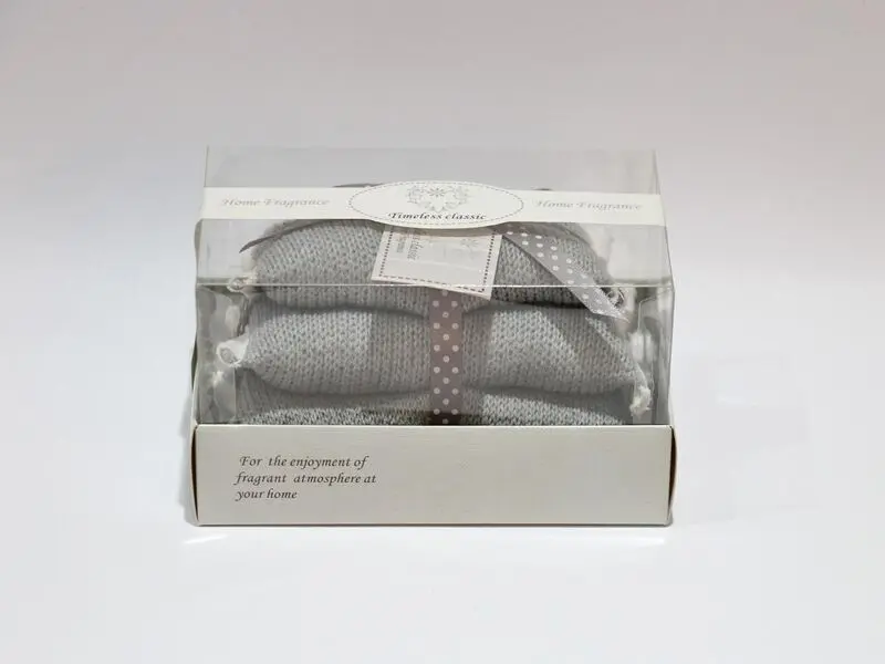 set of 3 scented grey wool bags