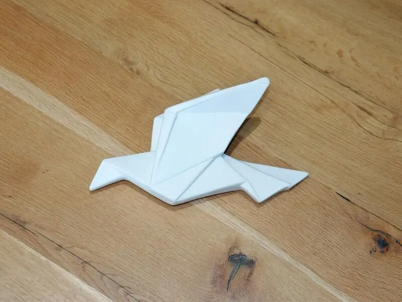 matt white bird 17cm