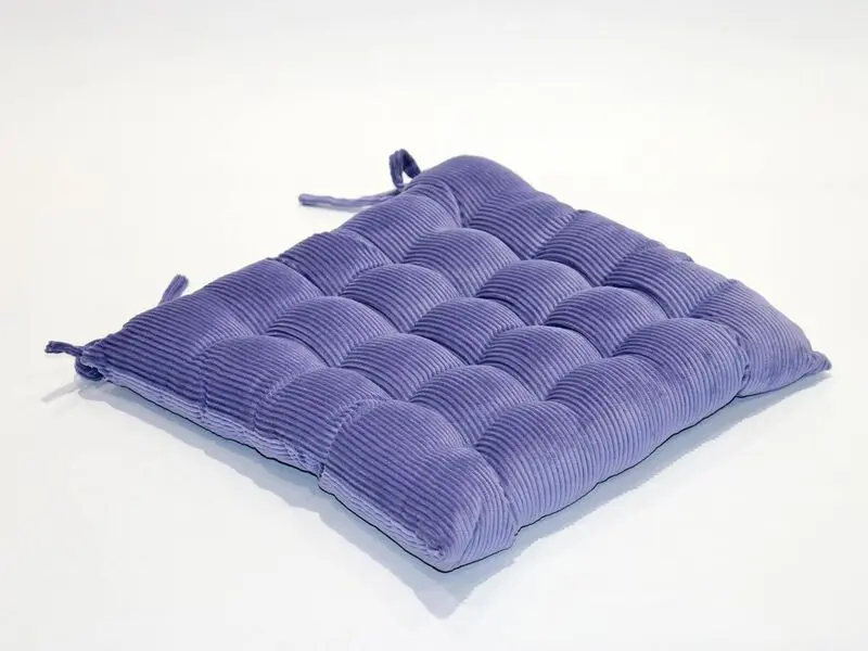 purple cordroy chair pad 40x40 cm