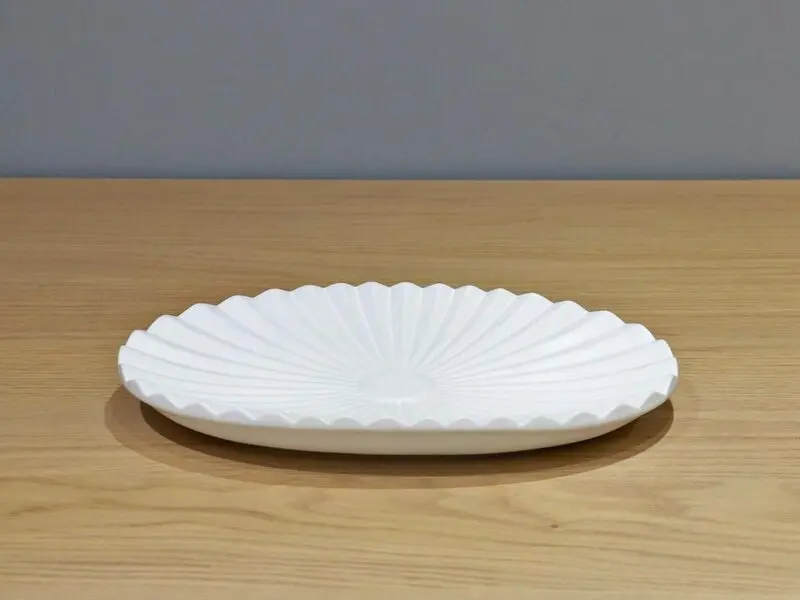ceramic flat plate with design