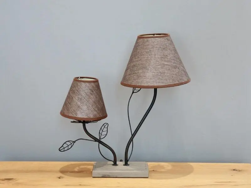 wired leaves antique lamp