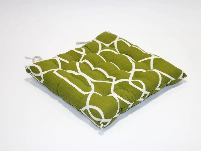ethnic green chair pad 40x40 cm