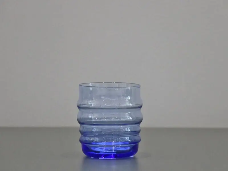 lined blue glass