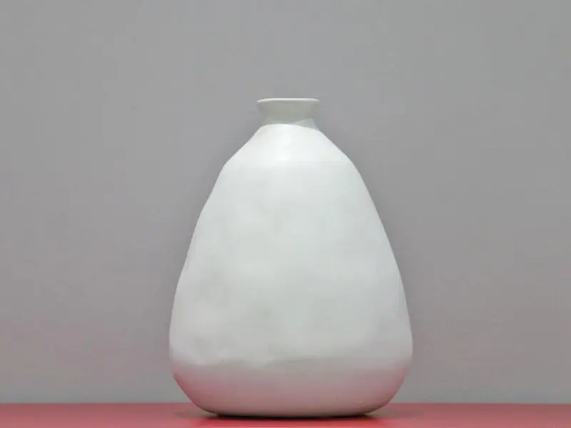 matt white minimalistic vase