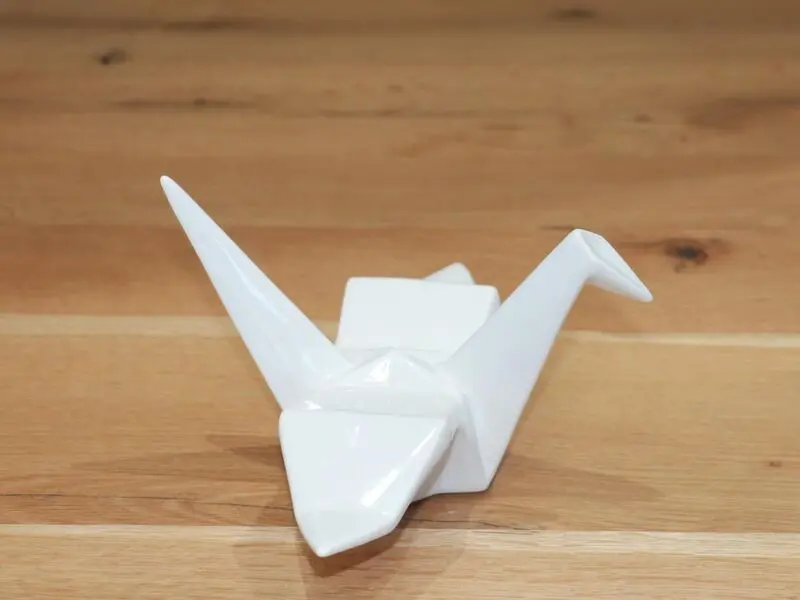 matt white bird 12.5cm