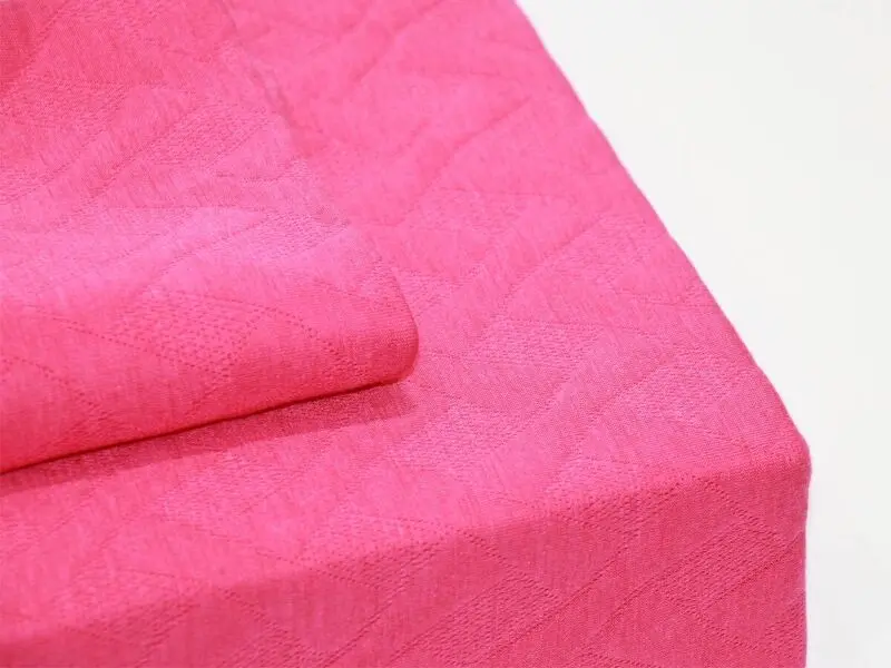 geometric design bed spread fushia