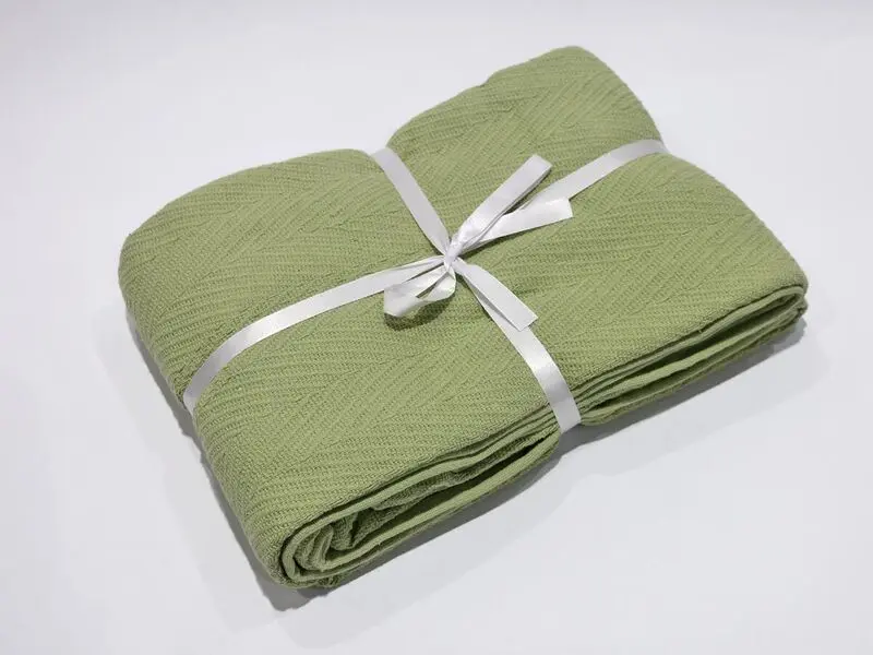 herringbone design blanket mint