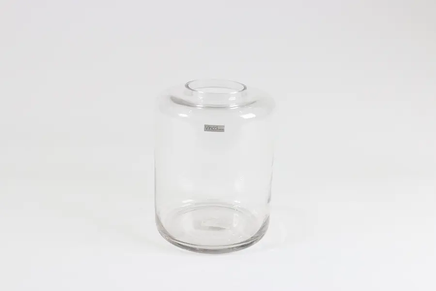 cylinder clear glass vase