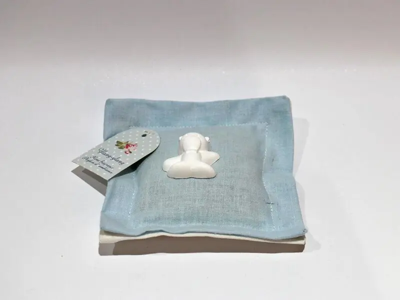 scented blue bag with bear