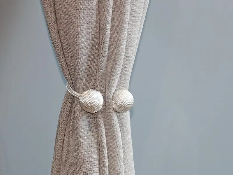 curtain holdback hook satin white