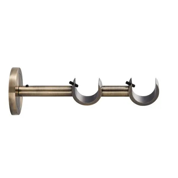 20YB027 - 28/28MM DOUBLE BRACKET - ANTIQUE BRASS