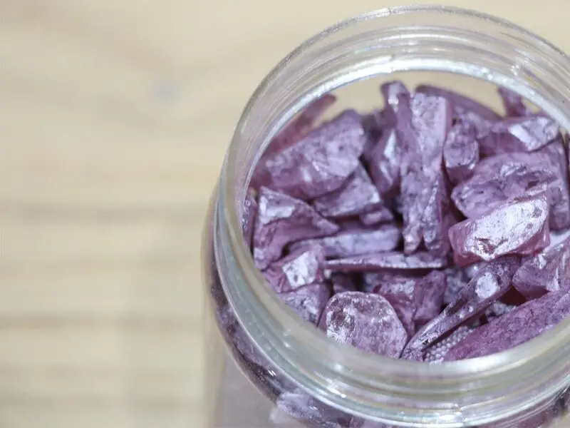 lilac glass stones 400g/jar
