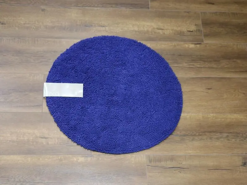 round chenille twigs bath mat monacco blue 60cm