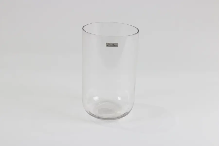 clear glass tube vase