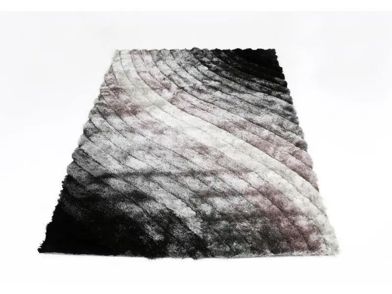 shadow hand-tufted shaggy rug black 160x230 cm