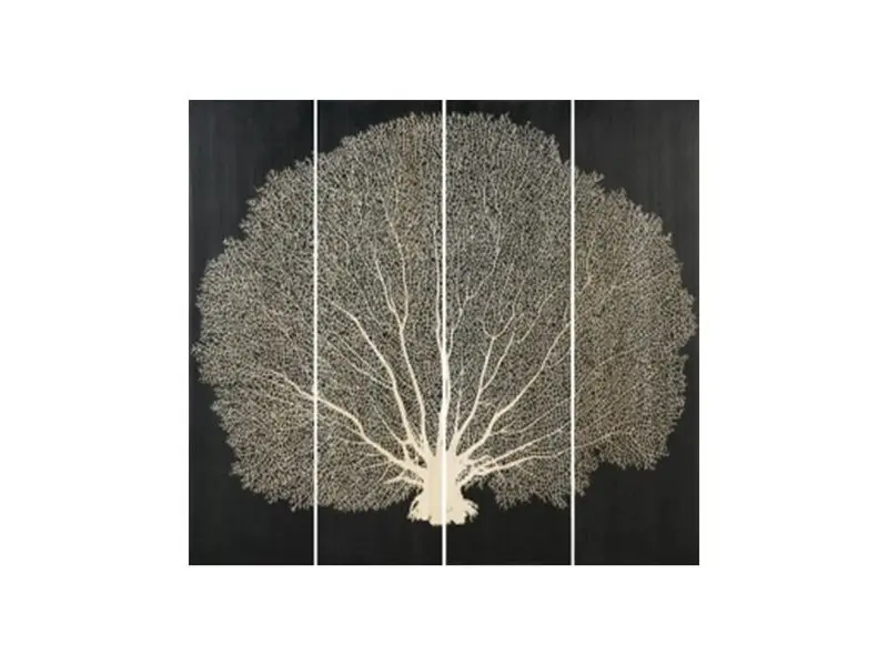 black hand-craved tree 150x45x4cm (4pcs)